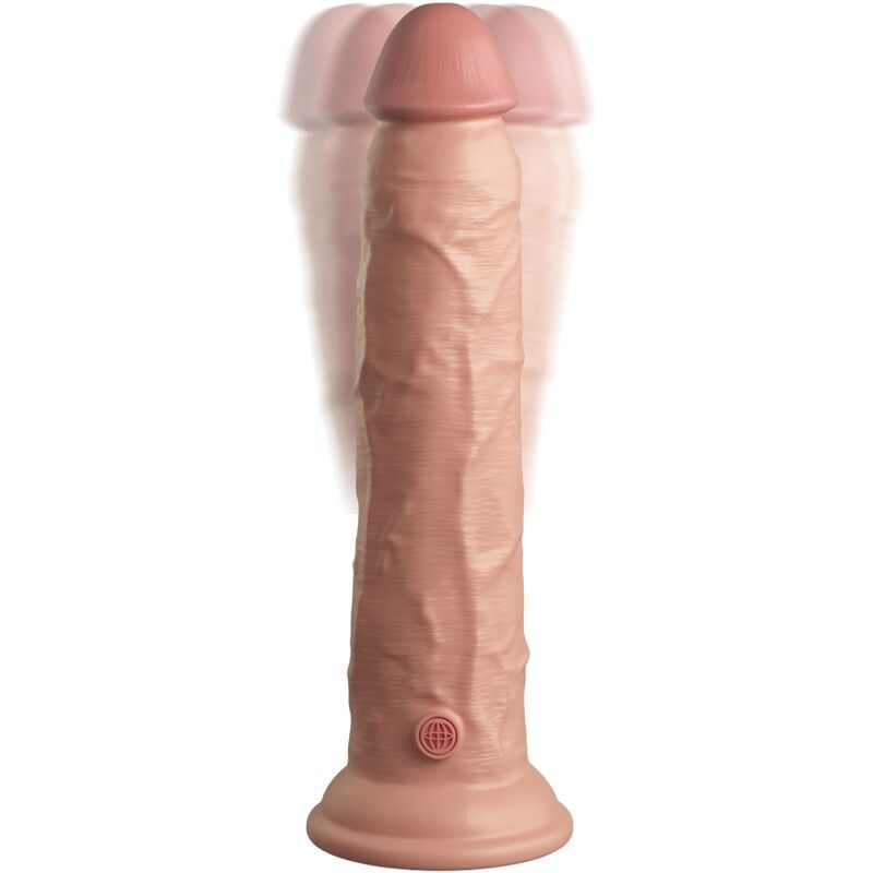 KING COCK - ELITNI REALISTIČNI VIBRATOR IN SILIKONSKI DALJINSKI UPRAVLJALNIK 23 CM