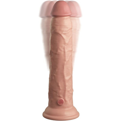 KING COCK - ELITNI REALISTIČNI VIBRATOR IN SILIKONSKI DALJINSKI UPRAVLJALNIK 23 CM