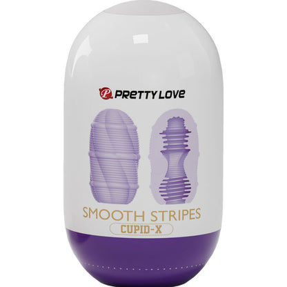 Masturbacijski jajček Pretty Love - Smooth Stripes Cupid X, vijolična