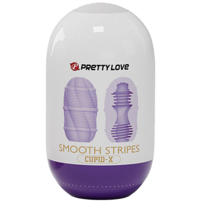 Masturbacijski jajček Pretty Love - Smooth Stripes Cupid X, vijolična