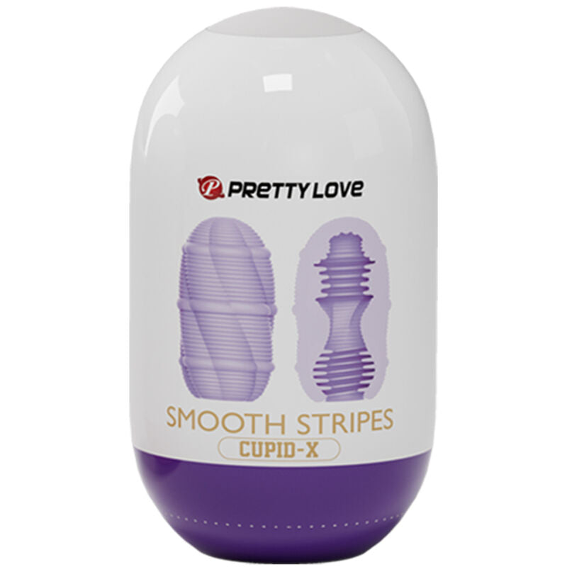 Masturbacijski jajček Pretty Love - Smooth Stripes Cupid X, vijolična