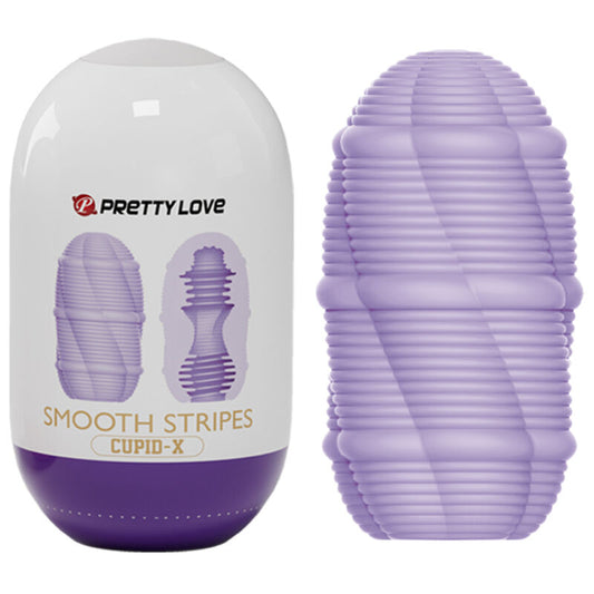 Masturbacijski jajček Pretty Love - Smooth Stripes Cupid X, vijolična