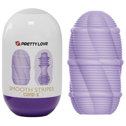 Masturbacijski jajček Pretty Love - Smooth Stripes Cupid X, vijolična