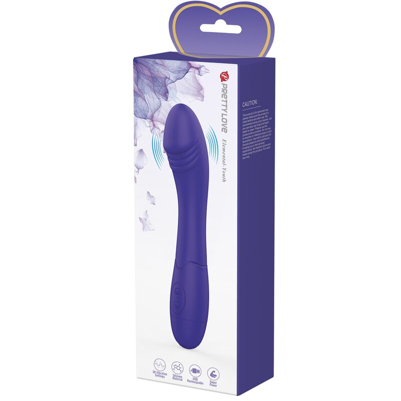 PRETTY LOVE - ELEMENTARNA MLADOST VIJOLIČNI VIBRATOR DILDO