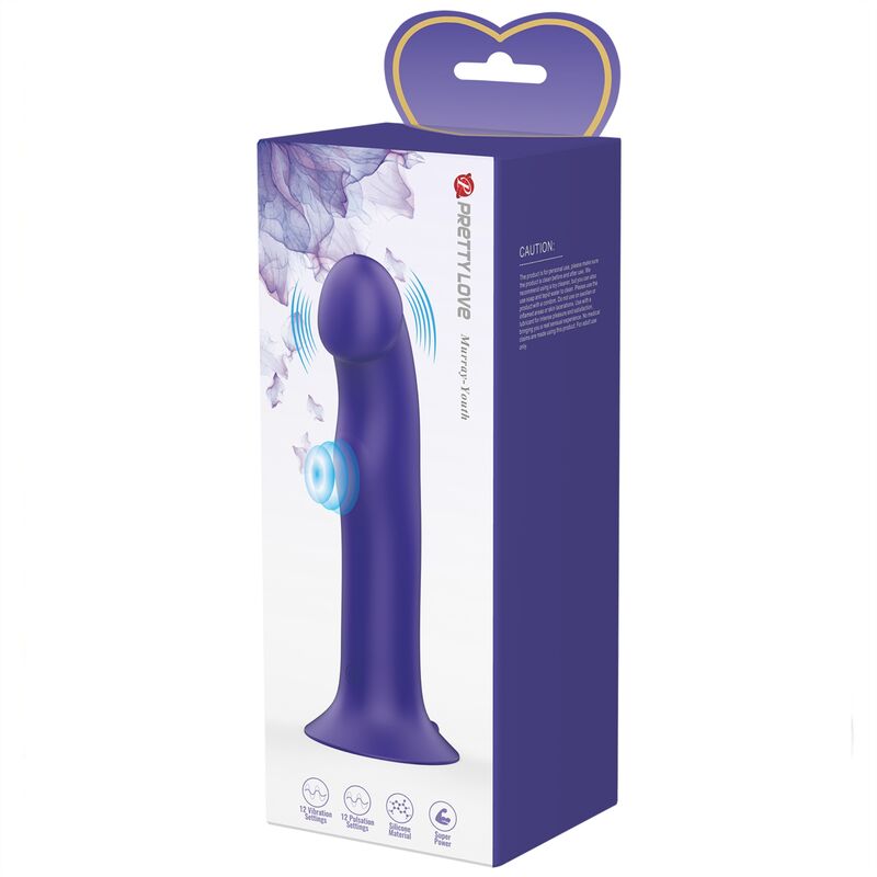 LEPA LJUBEZEN - MURRAY YOUTH VIBRACIJSKI DILDO IN VIJOLIČNA POLNILNICA