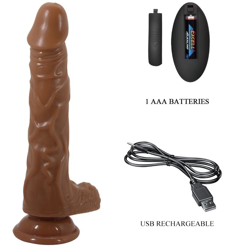 BAILE - BODACH REALISTIČNI VIBRATOR S PRISESKOM ZA DALJINSKI UPRAVLJALNIK