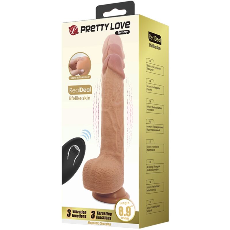 PRETTY LOVE - TOMMY REALISTIČNI DILDO VIBRATOR 22,5 CM