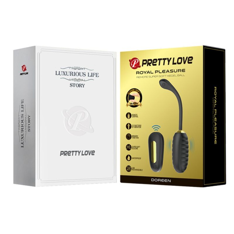 PRETTY LOVE - DOREEN LUKSUZNO VIBRACIJSKO JAJCE ZA POLNJENJE ČRNO DALJINSKI UPRAVLJALNIK