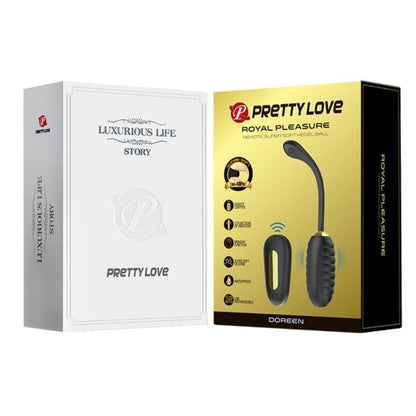 PRETTY LOVE - DOREEN LUKSUZNO VIBRACIJSKO JAJCE ZA POLNJENJE ČRNO DALJINSKI UPRAVLJALNIK