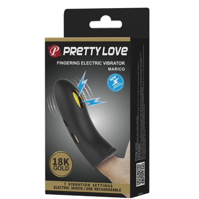 PRETTY LOVE - MARICO ČRNA PREVLEKA ZA PRST ELEKTROSTIMULATORJA
