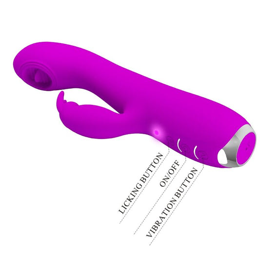 PRETTY LOVE - RACHEL VIBRATOR ZA POLNJENJE S STIMULATIVNIMI VALOVI VIJOLIČNA