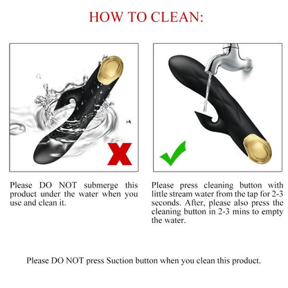 PRETTY LOVE - ČRN VIBRATOR ZA POLNJENJE Z ZLATO OBLOGO