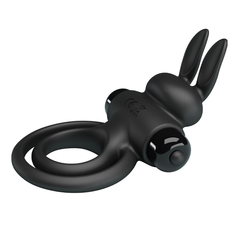 LEPA LJUBEZEN - VIBRATOR III ZAJČJI OBROČ ZA ČRNI PENIS