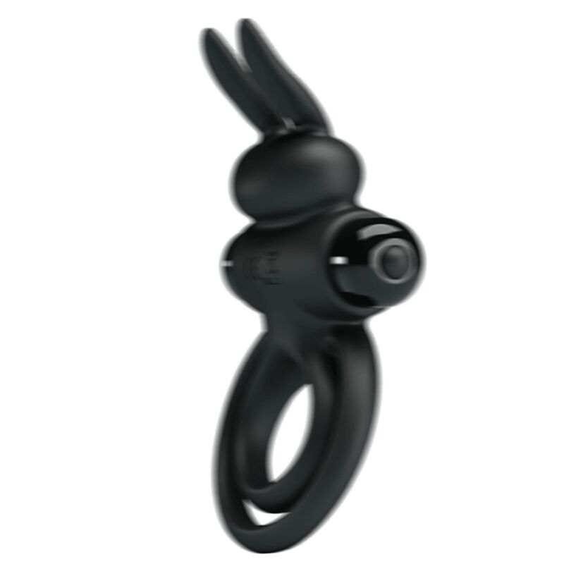 LEPA LJUBEZEN - VIBRATOR III ZAJČJI OBROČ ZA ČRNI PENIS