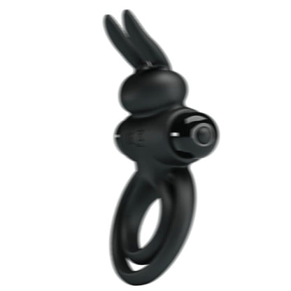 LEPA LJUBEZEN - VIBRATOR III ZAJČJI OBROČ ZA ČRNI PENIS