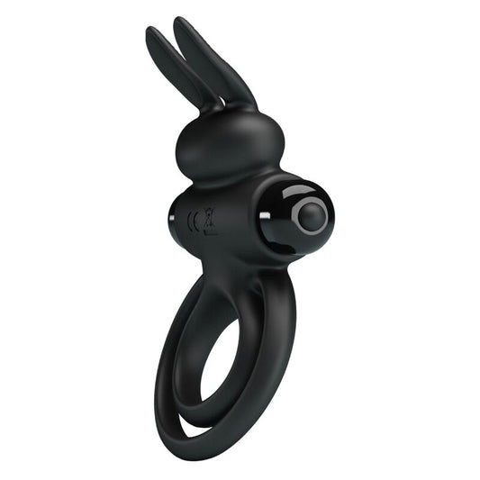 LEPA LJUBEZEN - VIBRATOR III ZAJČJI OBROČ ZA ČRNI PENIS