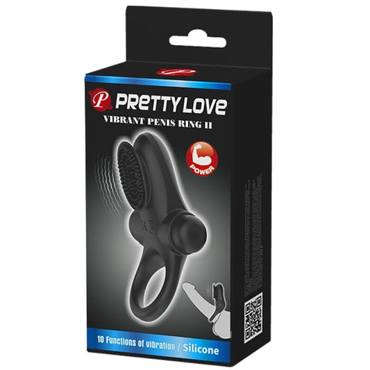 PRETTY LOVE - VIBRACIJSKI OBROČ II ZA ČRNI PENIS