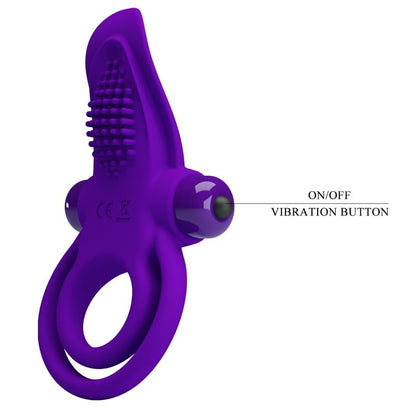 PRETTY LOVE - VIJOLIČNI VIBRACIJSKI OBROČ ZA PENIS
