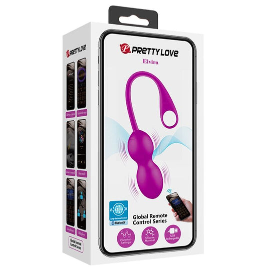 PRETTY LOVE - ELVIRA VIBRACIJSKE KROGLICE ZA POLNJENJE VIJOLIČNE BARVE