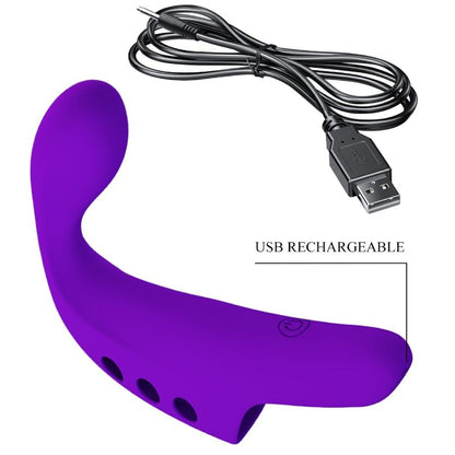 PRETTY LOVE - GORGON PURPLE RECHARGEABLE FINGER VIBRATOR