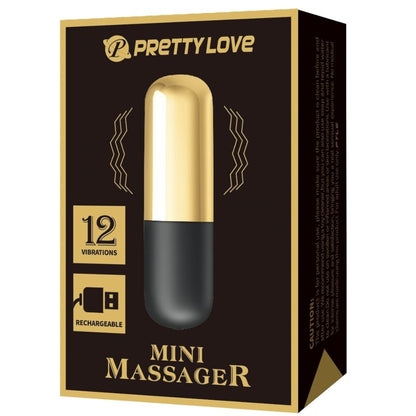 Bullet vibrator Pretty Love - Mini Massager, zlata