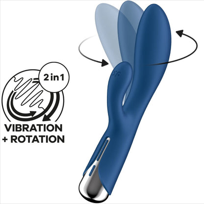 Zajčji vibrator Satisfyer - Vrteči se zajec 1, rdeča
