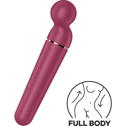 Masažni vibrator Satisfyer - Planet Wand-er, rdeča