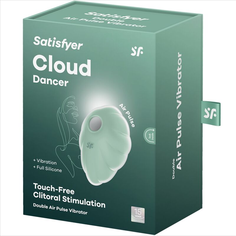 Stimulator klitorisa Satisfyer - Cloud Dancer, zelena