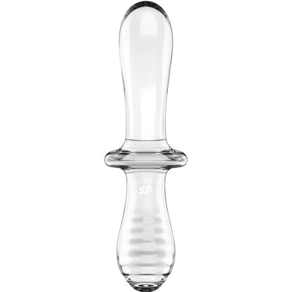 Steklen dildo Satisfyer - Double Crystal, prozorna