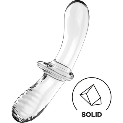 Steklen dildo Satisfyer - Double Crystal, prozorna