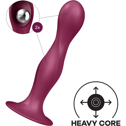 Dildo Satisfyer - Dvojna krogla - r, rdeča