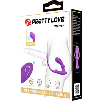 PRETTY LOVE - ANALNI OBROČEK IN VIBRATOR WARREN VIOLET