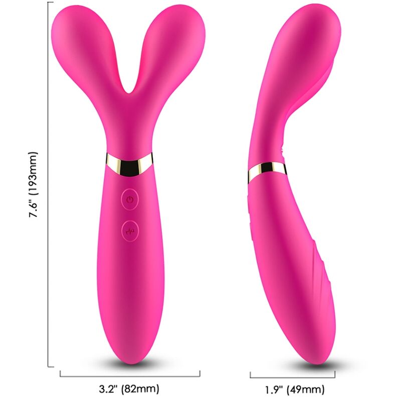 Dvojni vibrator Armony - Y-Wand, roza