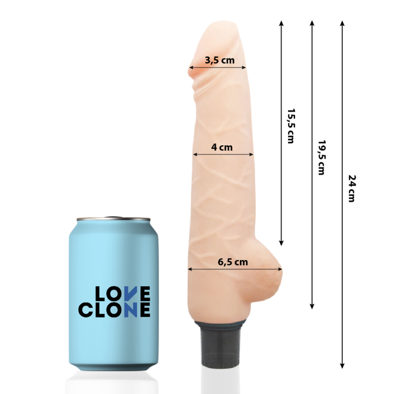 LOVECLONE - HARALD SAMOMASAŽNI VIBRATOR 24 CM -O- 4 CM