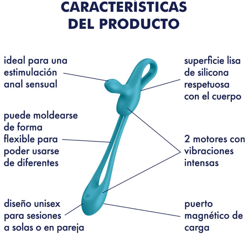 Vibrator za pare Satisfyer - Plug & Play 1, modra