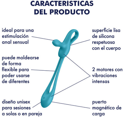 Vibrator za pare Satisfyer - Plug & Play 1, modra