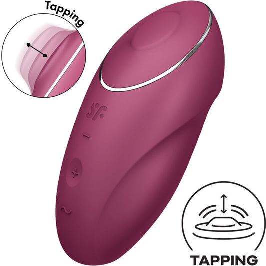 Stimulator klitorisa Satisfyer - Tap and Climax 1, rdeča