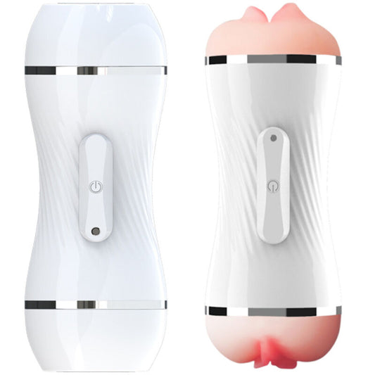 ARMONY - DVOJNI VIBRATOR ZA VAGINO IN USTA MASTURBATOR BELA