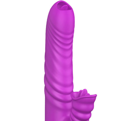 ARMONY - ANGELIA VEČNAMENSKI VIBRATOR DVOJNI JEZIK VIJOLIČNI TOPLOTNI UČINEK