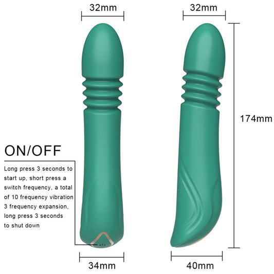 ARMONY - ZELENI VIBRATOR ZA G-TOČKO IN POTISKANJE