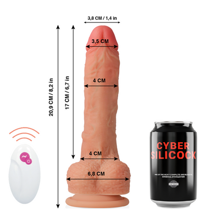 CYBER SILICOCK - DALJINSKI UPRAVLJALNIK REALISTIČNI MOJSTER HUCK 20,9 CM -O- 4 CM
