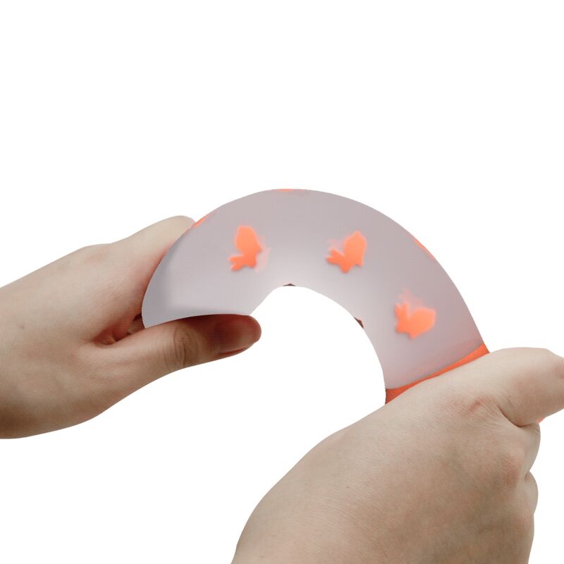 PRETTY LOVE - MAGIČNI NOČNI PADEC DILDO BREZ VIBRACIJ SVETLEČE ORANŽNE BARVE