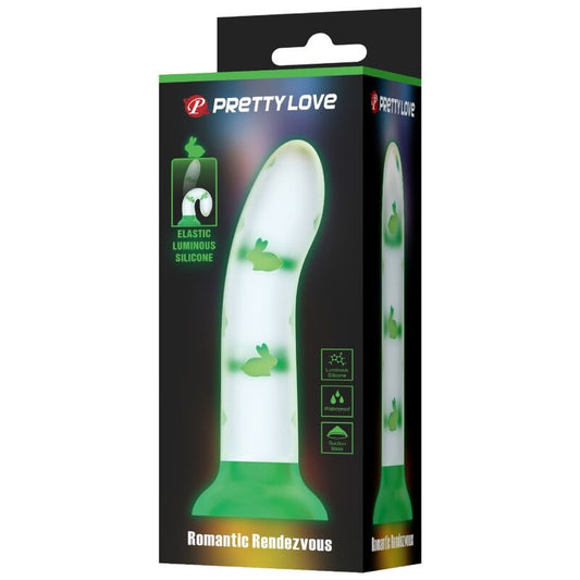 PRETTY LOVE - ČAROBNI DILDO BREZ VIBRACIJ SVETLEČE ZELENE BARVE