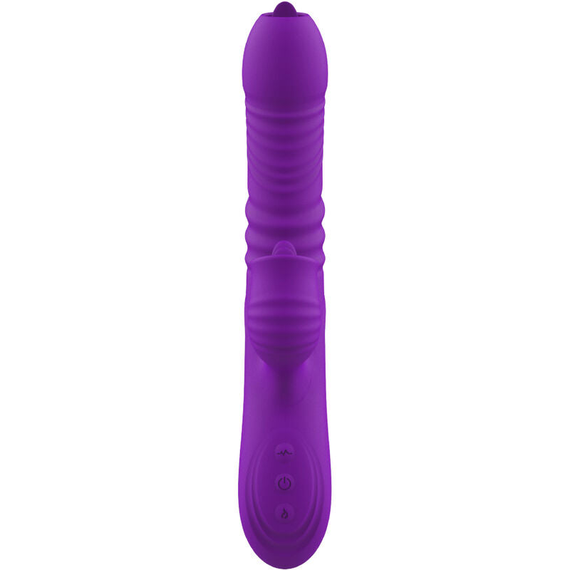 ARMONY - POPOLNOMA G SPOT ZAJČJI VIBRATOR S STIMULATIVNIM JEZIKOM VIJOLIČNI TOPLOTNI UČINEK