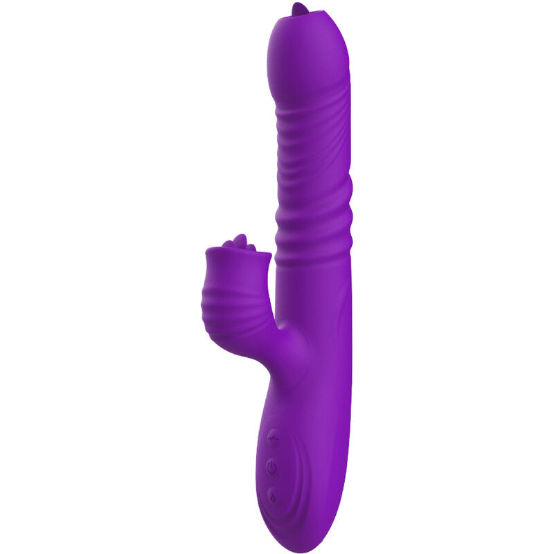 ARMONY - POPOLNOMA G SPOT ZAJČJI VIBRATOR S STIMULATIVNIM JEZIKOM VIJOLIČNI TOPLOTNI UČINEK