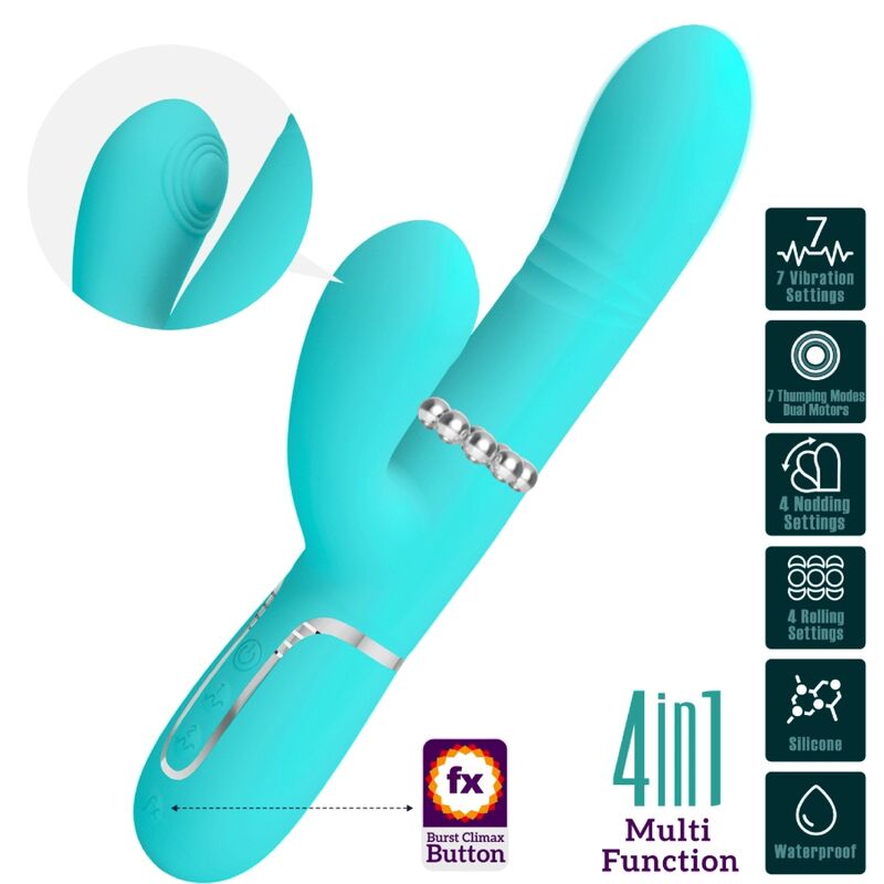 PRETTY LOVE - VEČNAMENSKI VIBRATOR ZA G-TOČKO AQUA GREEN