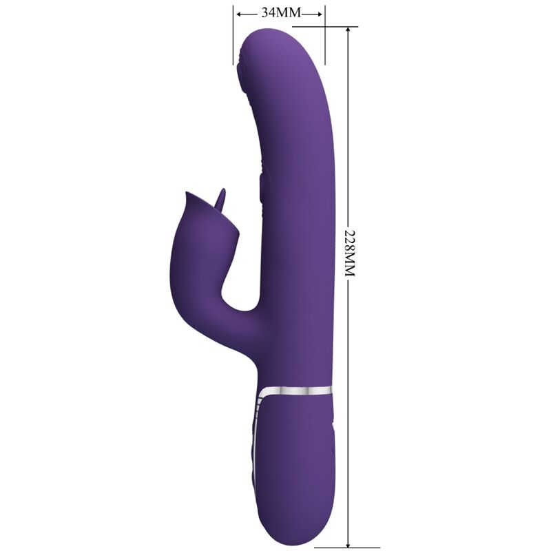LEPA LJUBEZEN - ZAJČJI VIBRATOR Z LIZANJEM VIJOLIČNE BARVE