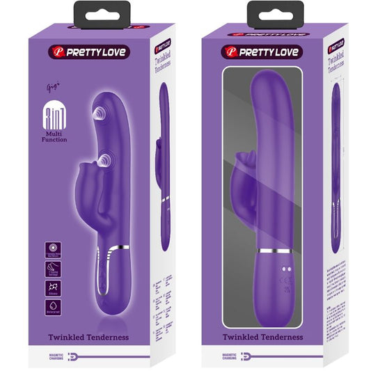 LEPA LJUBEZEN - ZAJČJI VIBRATOR Z LIZANJEM VIJOLIČNE BARVE