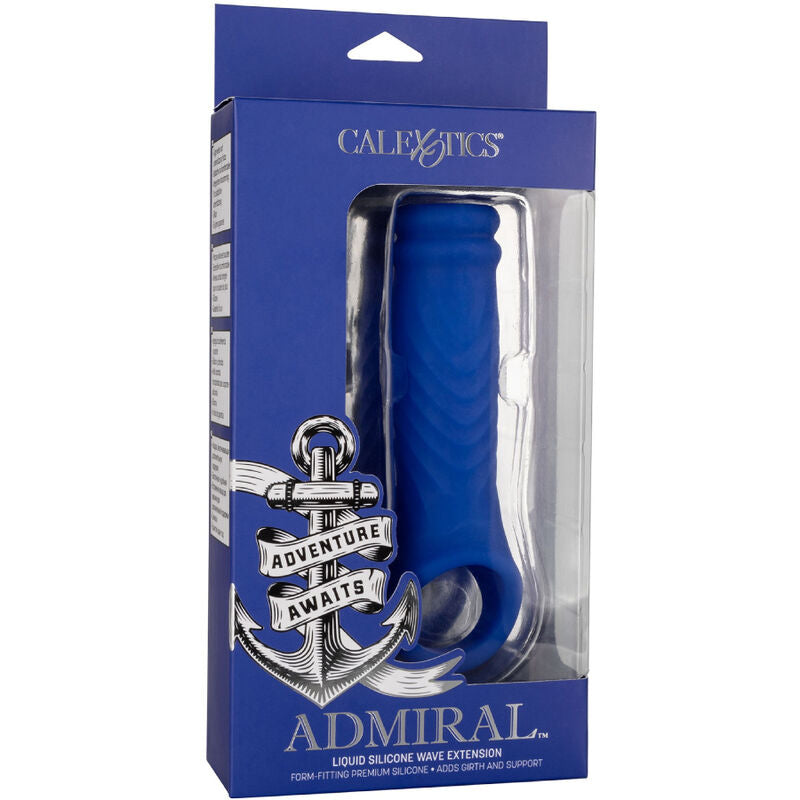 CALEXOTICS - ADMIRAL WAVE POKROVČEK ZA PENIS TEKOČI SILIKON MODRI