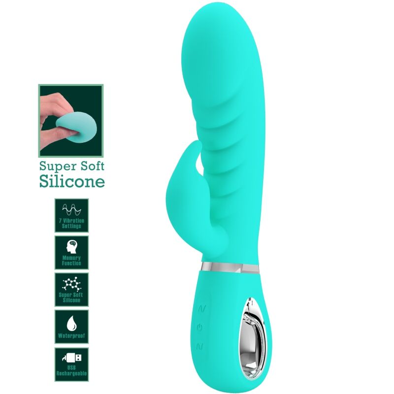 PRETTY LOVE - PRESCOTT VEČNAMENSKI VIBRATOR ZA G-TOČKO AQUA GREEN